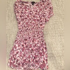 Aqua smocked mini dress